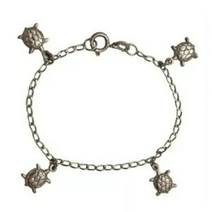 Sterling Silver Turtle Charms Bracelet 🐢